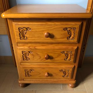 DORMITORIO JUVENIL DOBLE MADERA MACIZA Y FORJA