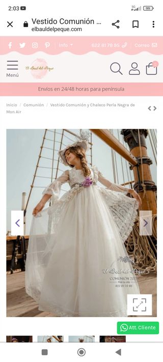 Vestido de comunión Mon Air 