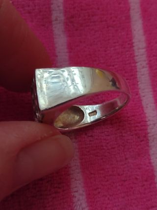 anillo sello plata unisex