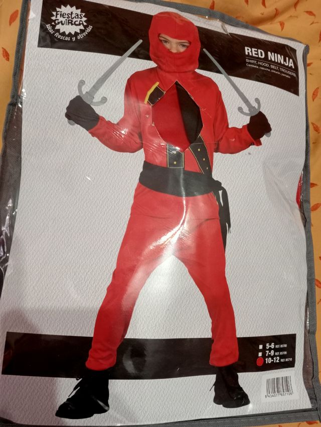 Disfraz Ninja Rojo 10años