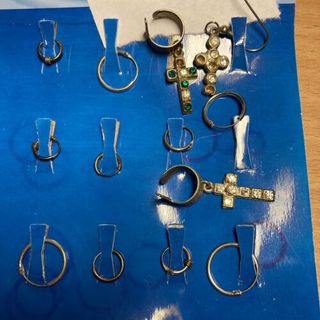 stock lotto 16 orecchini diamanti CERCHIETTI