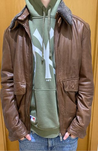 Chaqueta de piel Massimo Dutti