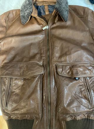 Chaqueta de piel Massimo Dutti
