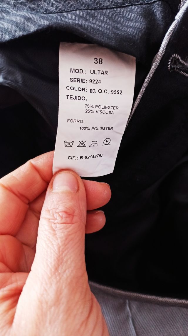 Traje ceremonia hombre en gris plata talla 38-40