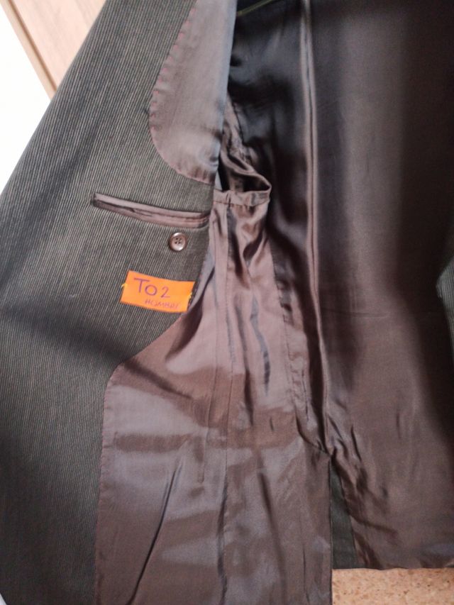 Traje hombre marrón chocolate talla 38-40