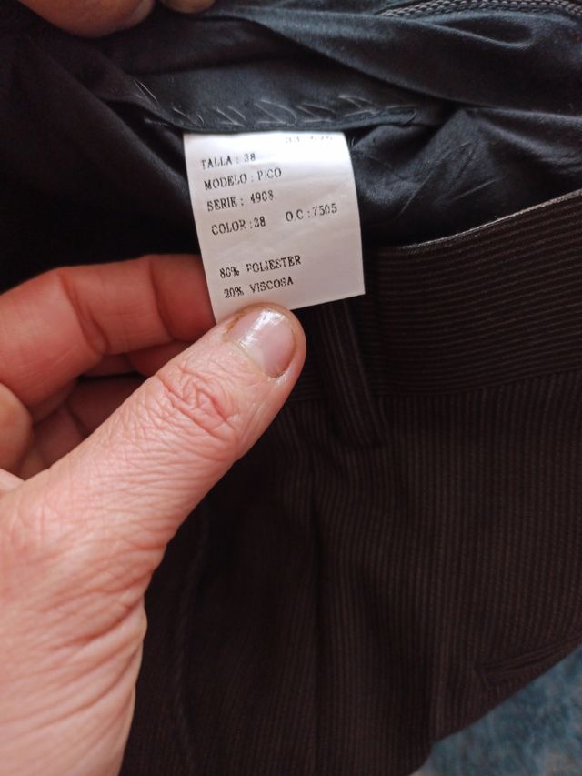 Traje hombre marrón chocolate talla 38-40