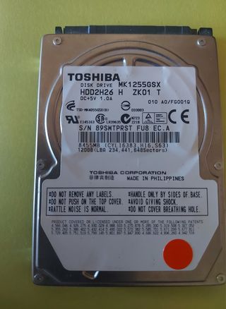 HD 2.5" 120GB Sata Toshiba 