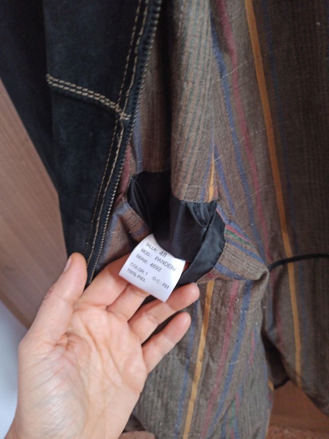 Chaqueta Piel negra hombre