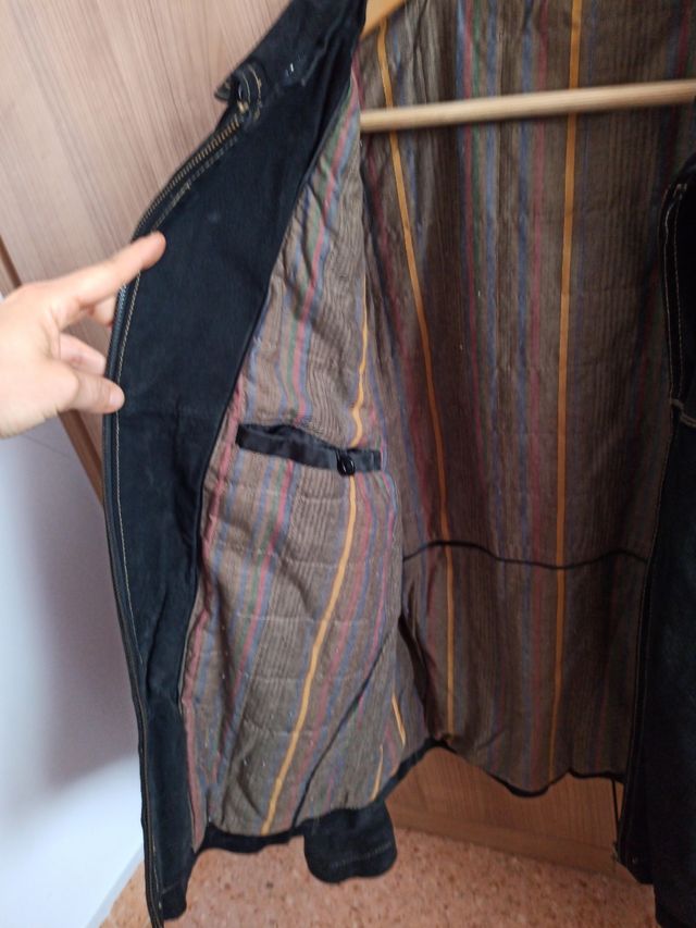 Chaqueta Piel negra hombre
