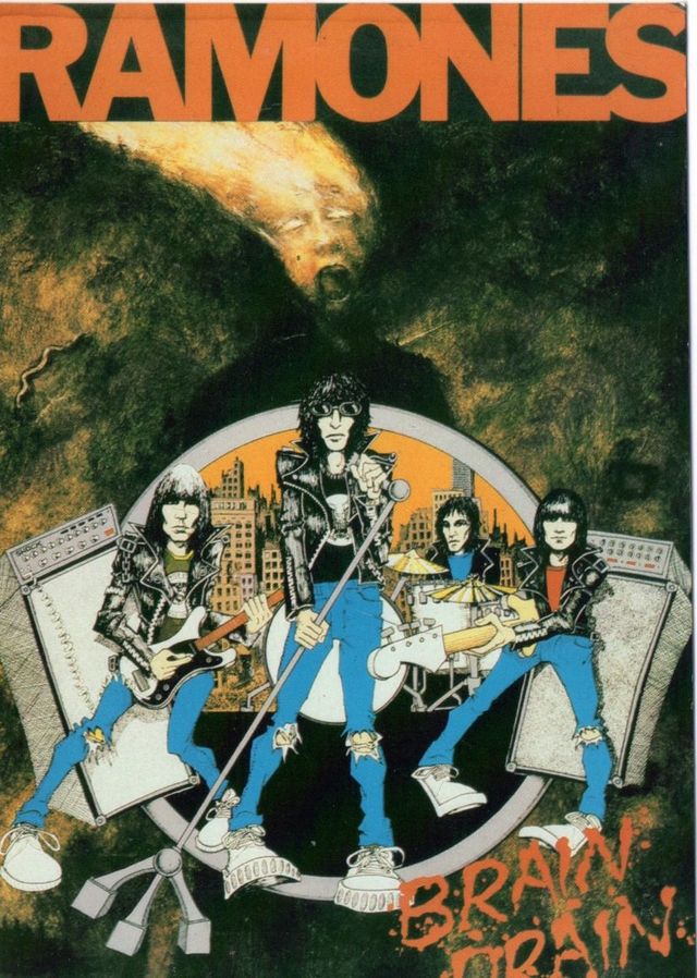 Ramones Brain Drain postcard tarjeta postal