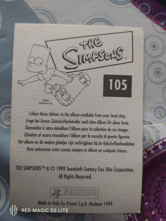 Cartas the Simpson  Año 1999