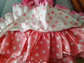 Vestido sevillana rosa niña y complementos 