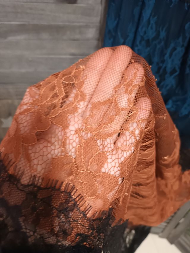 Vestido encaje 🕶 volantes multicolor 🕶 talla U