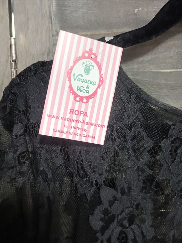 Vestido encaje 🕶 volantes multicolor 🕶 talla U