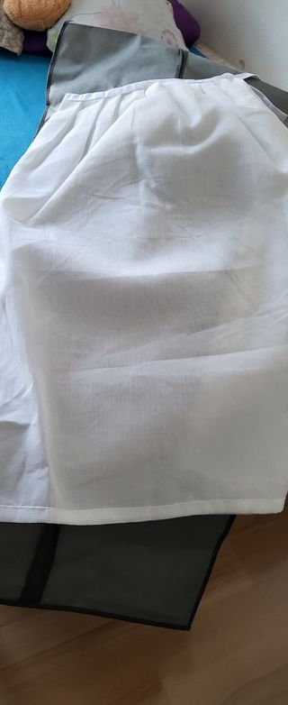 Vestido de comunión y abrigo abano