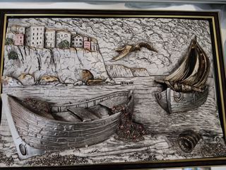 cuadro de plata de pared