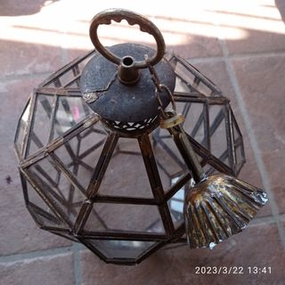 Farol andaluz de cristal y latón