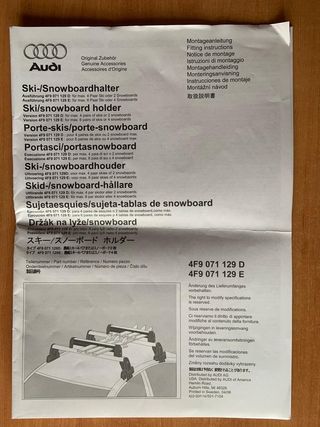 Portaesquís Audi