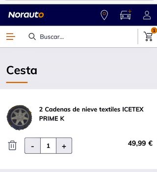 Cadenas de nieve de tela