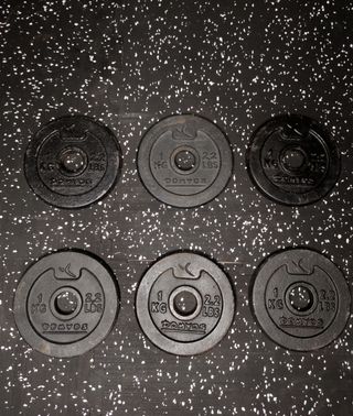 ✅ 10 DISCOS PESAS 1KGX10 DOMYOS AGUJERO 28MM