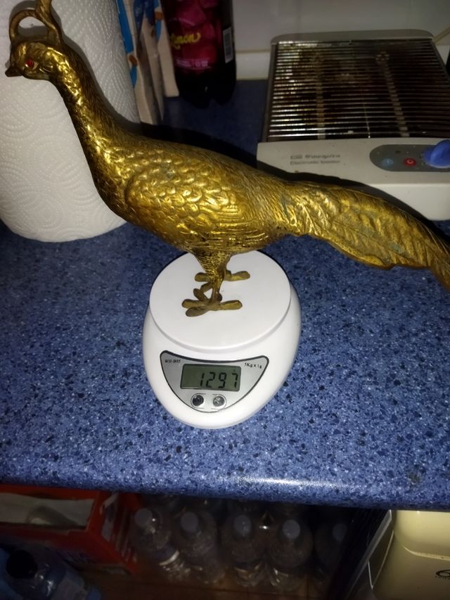 fagiani antichi grandi e pesanti in bronzo