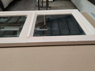 puerta madera con espejo 