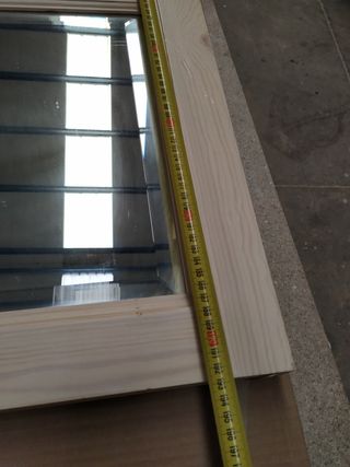 puerta madera con espejo 