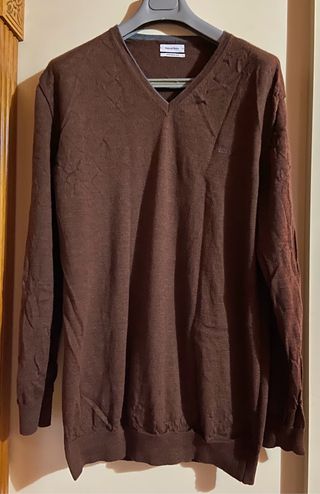 JERSEY DE CABALLERO.MARRÓN.PEDRO DEL HIERRO.XXL.