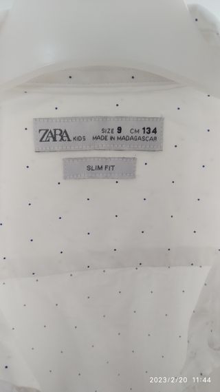 Camisa niños Talla 9
