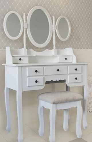 Tocador con cajones 3 espejos