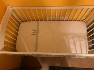 Cuna madera haya con colchon 120x60