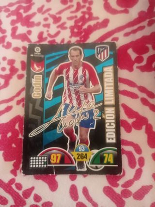 Carta futbol firmada Godin