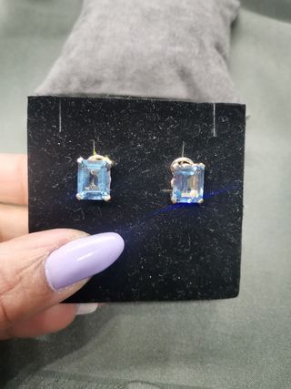 Pendientes de Oro 18 Kt y Topacios.