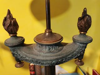 Lampara sobremesa de bronce y latón Mariner 85 cm