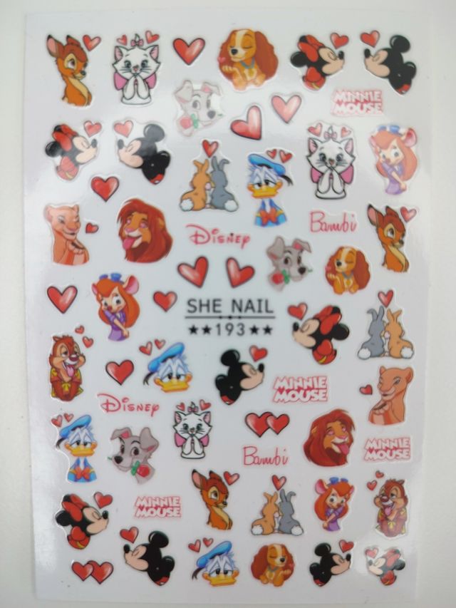 pegatinas 3D para uñas. Todo Disney!