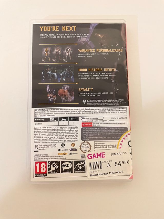 Videojuego mortal kombat 11 
