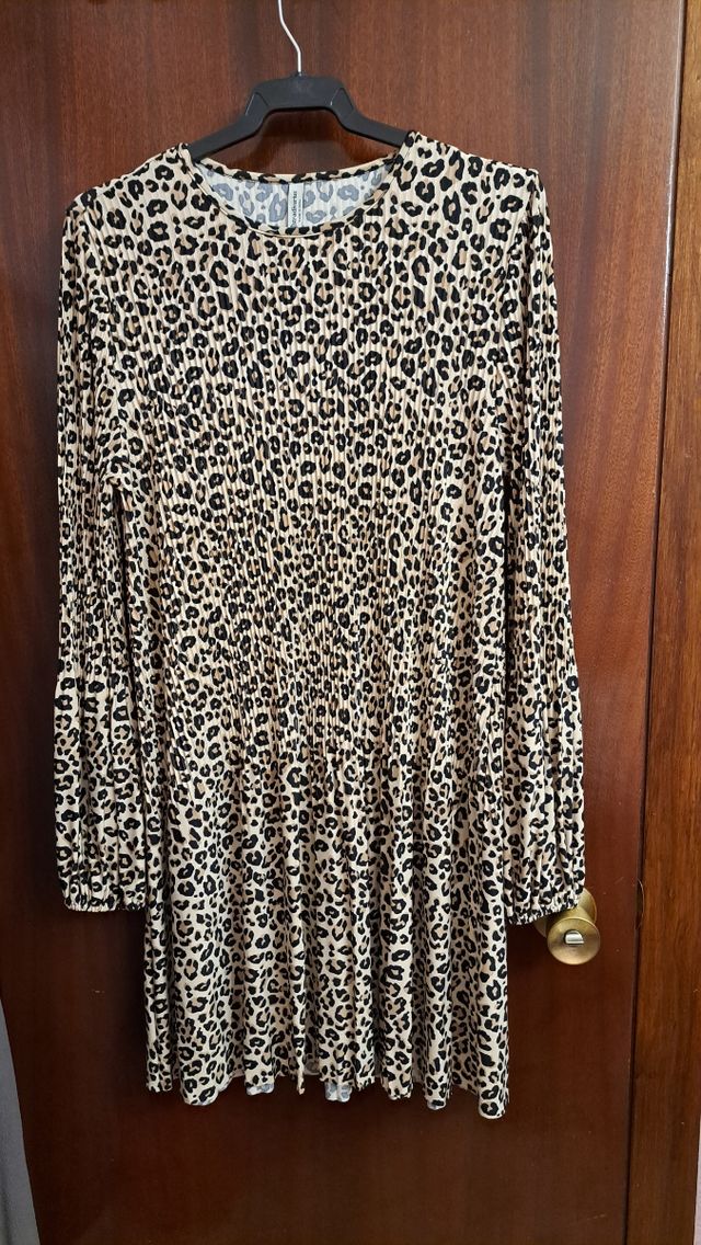 Vestido manga larga animal prit