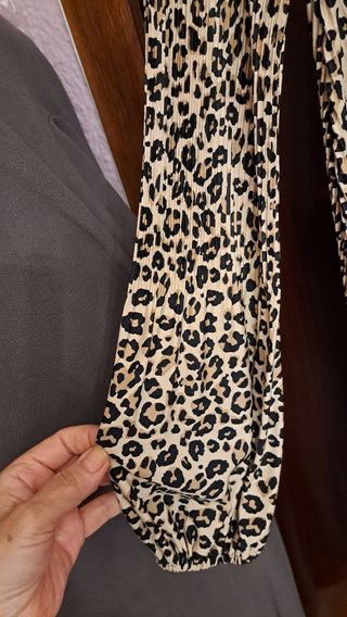 Vestido manga larga animal prit