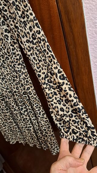 Vestido manga larga animal prit