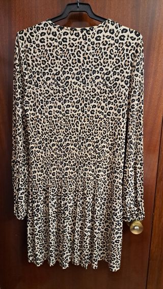 Vestido manga larga animal prit