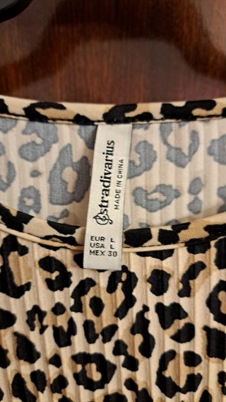 Vestido manga larga animal prit