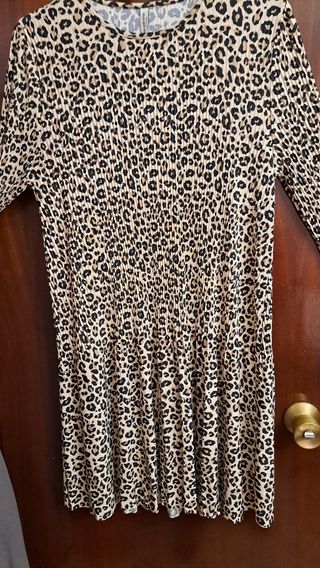 Vestido manga larga animal prit
