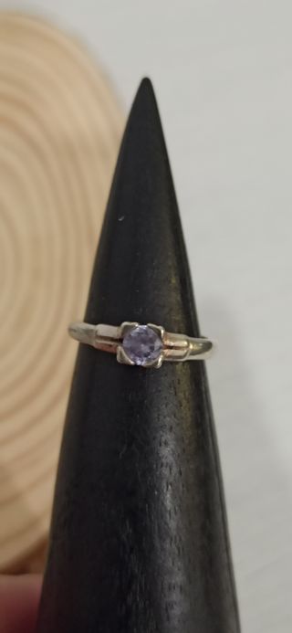 Anillo plata de ley y Zirconita sin estrenar