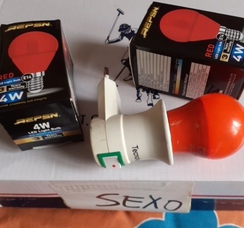 Lámparas luz roja, blanca, led/LOTE"CUERO"/Juego X