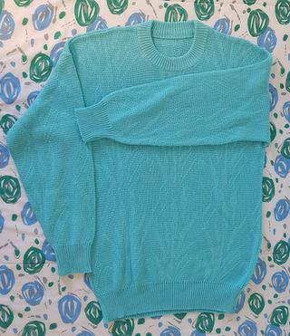 Jersey manga larga entretiempo turquesa Talla M