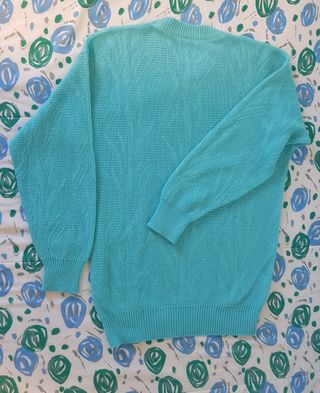 Jersey manga larga entretiempo turquesa Talla M