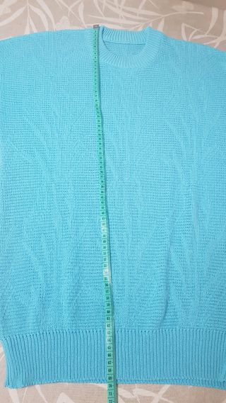 Jersey manga larga entretiempo turquesa Talla M