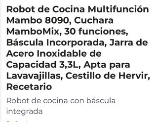Robot de cocina Mambo 8090 Cecotec