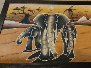 Quadro africano in sabbia