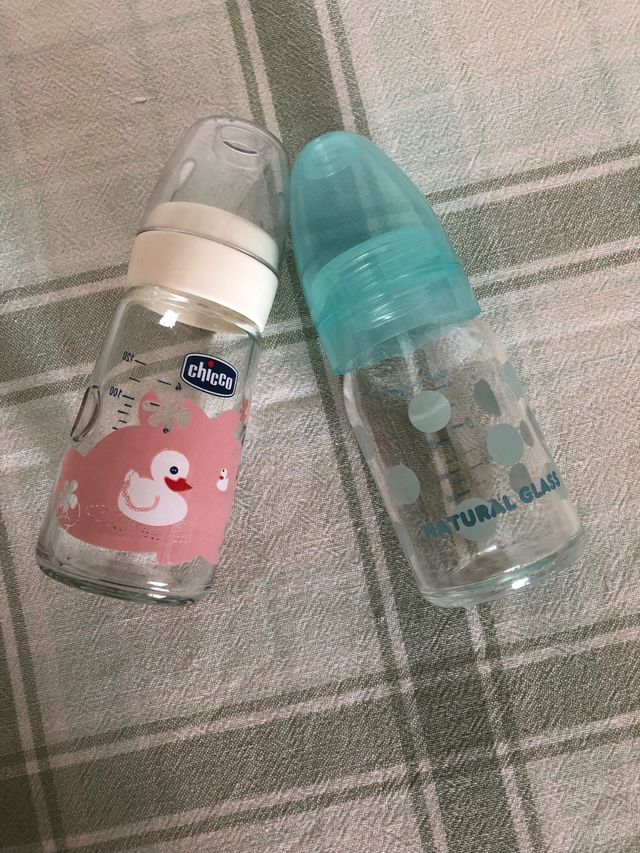 2 Biberones de cristal 120 ml